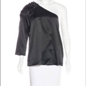 🇺🇸Tibi One Shoulder Silk Women’s Shirt Size 0